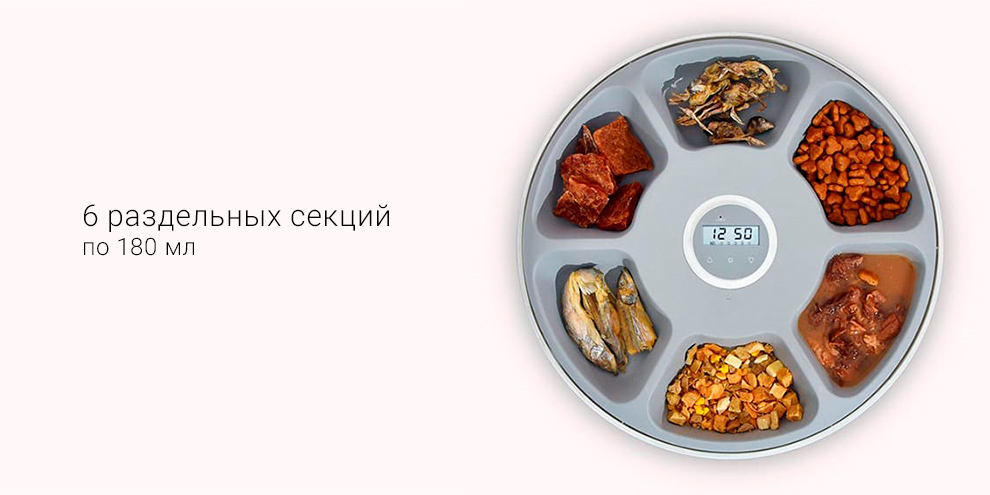 Автоматическая кормушка для животных Xiaomi Petwant F6 Smart Pet Feeder (6-meal)